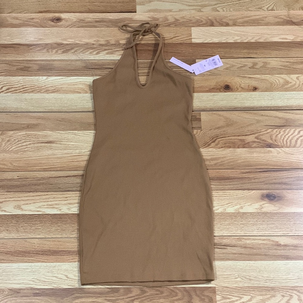 Women XS halter dress bathing suit bottom crop top bundle